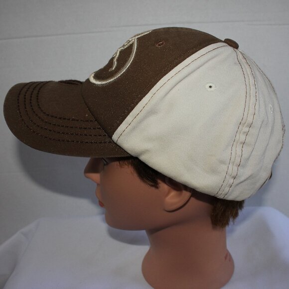 Men's RMEF Volunteer Brown Beige Outdoor Cap One Size Adjustable Strapback - Picture 7 of 10